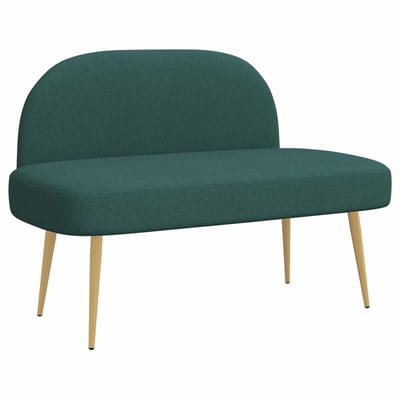 vidaXL - Gevuld - bankje - met - rugleuning - Donkergroen - 110 - x - 60 - x - 76 - cm