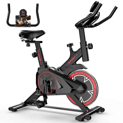 Casa Living Hometrainer - Stille Riemaandrijving - 10KG Vliegwiel - Verstelbare Weerstand - LCD Trainingsdisplay Compact