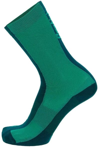 Santini Puro Lange Sokken Groen EU 36-39 Man,Vrouw