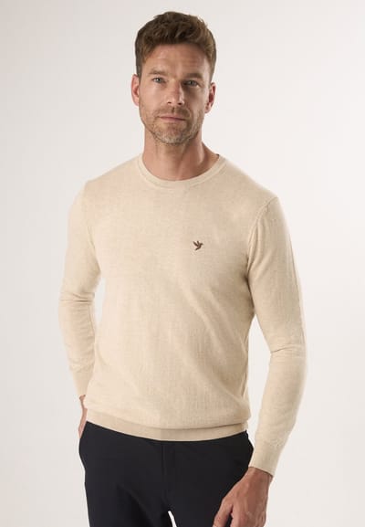 Felix Hardy Sweater Met Ronde Hals - Trui 100% Katoen Heren Beige - 2Xl