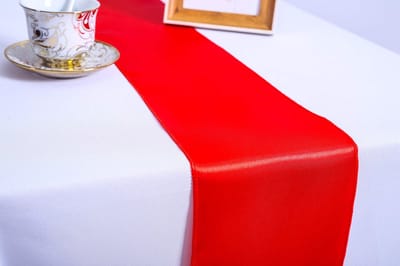 MTTproducts- Tafelloper Satijn - Pack van 10 - 12 x 108 inch - Onderhoudsvriendelijk - Vuilafstotend - Ideaal voor Bruiloft/Banquet - Tafelkleed