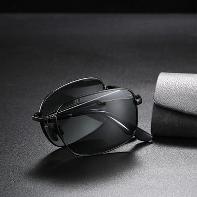 Nieuwe Heren Opvouwbare Zonnebril Vintage UV400 Fotogrijze Bril voor Buiten Rijden Fietsen Zonnebril Oculos De Sol As shown in the figu