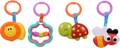 Speelgoedtopdeals - Rammelaar Hangspeeltje Buggyspeeltje - in Zak Leeuw Bij Schildpad Ster