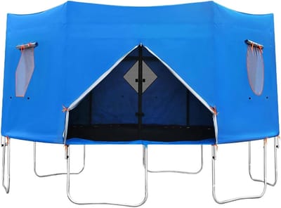 Trampoline Tent - Trampoline Cover - Buiten Spelen - Waterdicht en UV-beschermend - 3.7m Diameter - Blauw