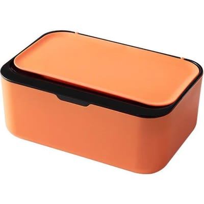 Draagbare Tissue Opbergdoos met Deksel Stofdichte Afdekking voor Vochtig Doekjes Dispenser Thuis Kantoor Masker Opbergdoos Verzegelde Organizer orange