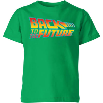 Back To The Future Classic Logo Kids' T-Shirt - Green - 98/104 (3-4 jaar)