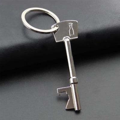 Jumada - Flesopener Sleutel – Bieropener – Sleutelhanger – Zilver