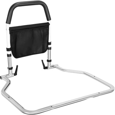 Lifero Bedhekje - Bedrand - Bedbeugel - Bedleuning voor Volwassenen - Leuning Bed - Hulpmiddel Val Beveiliging - Opvouwbaar Frame