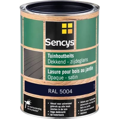 Sencys Tuinhoutbeits Dekkend Zijdeglans Ral5004 2,5l