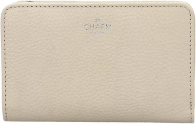 Charm London Washington Portemonnee Dames - Wallet voor Dames - Portefeuille van 100% Leder - Crème