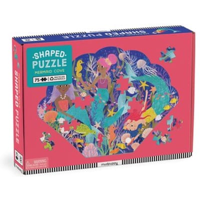 Mermaid Cove 75 Piece Shaped Scene Puzzle - Mudpuppy