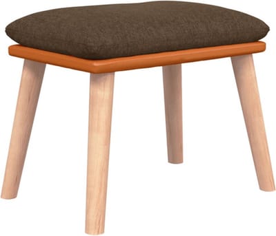 vidaXL - Voetenbank - 45x29,5x35 - cm - stof - en - kunstleer - bruin