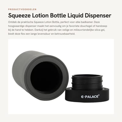Dailygoods- Squeeze Fles 240ml - Knijpfles - Douchegel Dispenser - Siliconen - Vloeibare Dispenser - Hoogwaardige Kwaliteit - Zeepdispenser