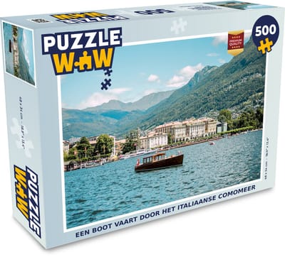 Puzzel Boot - Comomeer - Italië - Legpuzzel - Puzzel 500 stukjes