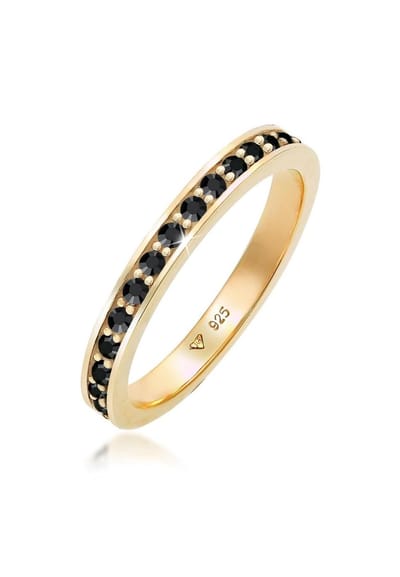 Elli - Ring - Dames band Memoire met kristallen in 925 sterling zilver - Dames
