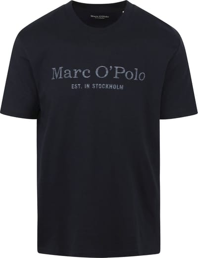 T-shirt Marc O'Polo T-Shirt Logo Donkerblauw