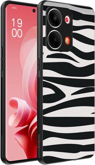 Smartphonica Telefoonhoesje Geschikt voor Oppo Reno 9 / 9 Pro met zebra opdruk - TPU backcover case zebra design - Zwart Wit geschikt voor Oppo Reno 9;Oppo Reno 9 Pro
