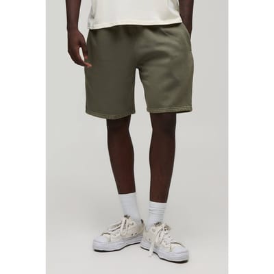 Essentiële Gewassen Relaxed Fit Short | Washed Khaki | Size XS