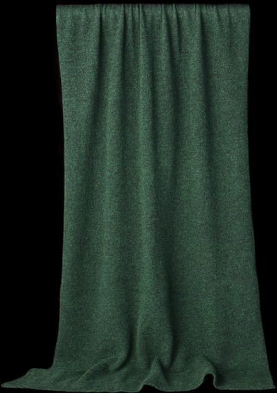 Zachte gebreide merino cashmere sjaal in donker groen