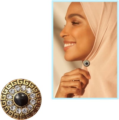 Fako Bijoux® - Hoofddoek Magneet - Magneetbroche - Magnetische Broche - Magneet Broche - Sjaal - Hijab - Abaya - 21mm - Kristal - Wit