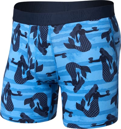 SAXX Heren Boxershort DropTemp® - Koeltechnologie Onderbroek - Boxer Vochtafvoerend - Katoen/Modal mix - Blauw - M