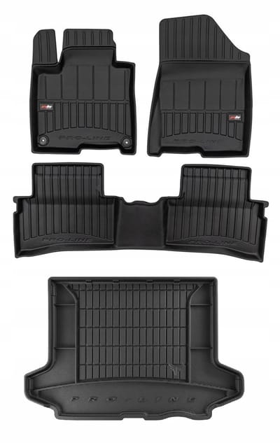 Frogum ProLine Voordeelset - Automatenset + Kofferbakmat - Geschikt voor Kia Sportage V PHEV (vanaf 2021) - Plug-in Hybrid - TPE Rubber - Zwart