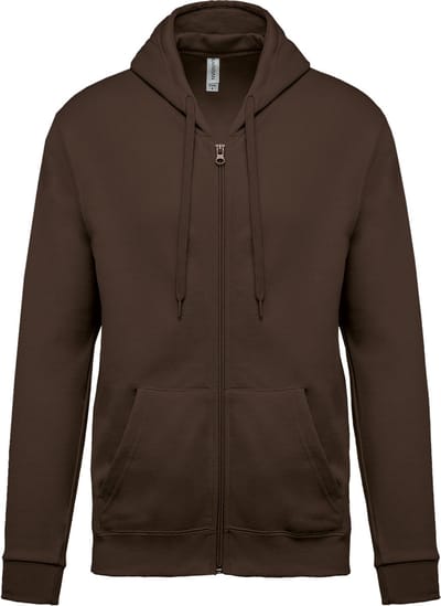 Kariban Sweater met rits en capuchon K479 - Chocolate - XS