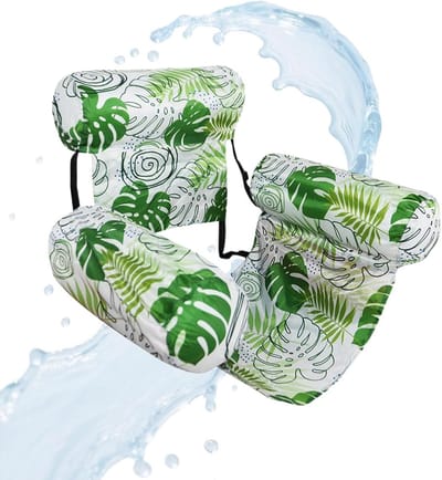 Opblaasbaar Vlotbed - Luchtbed Volwassenen - Water Ontspanning - Verstelbaar Ontwerp - 90x40x61 cm - Groen