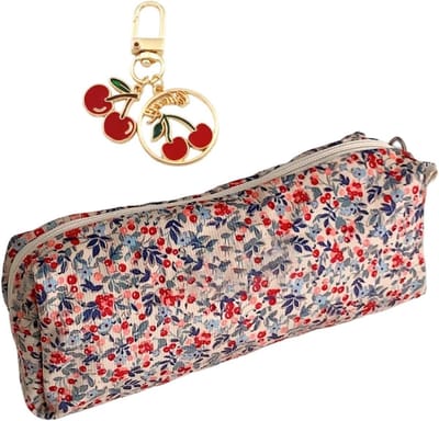 Bloemenzakje en Hanger met Ritssluiting, Klein Beige Etui - Make-uptas, Cartoontas - Praktisch en Stijlvol!
