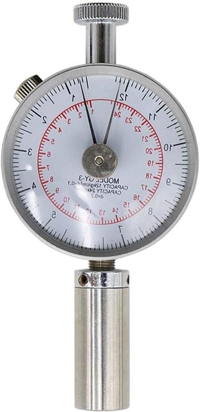 Hardheidsmeter Fruit - Penetrometer Sclerometer - Kwaliteitscontrole Fruit - Analoge Weergave - 100 mm - Zilver
