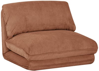 sweeek - Slaapfauteuil 1 persoons loungestoel corduroy - cosy