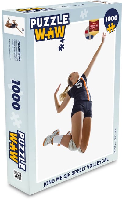 Puzzel Jong meisje speelt volleybal - Legpuzzel - Puzzel 1000 stukjes volwassenen