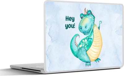 Laptop sticker - 15.6 inch - Dinosaurus - Kinderkamer - Quote - Jongens - Meisjes - Kind - 36x27,5cm - Laptopstickers - Laptop skin - Cover