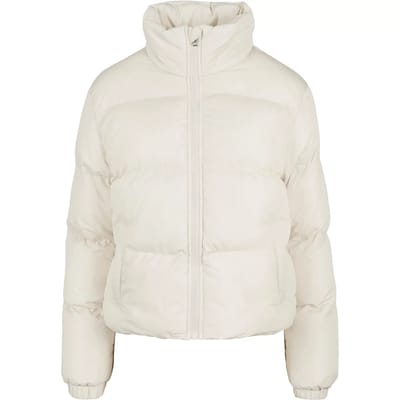 Urban Classics - Ladies Short Peached Puffer Jacket whitesand Gewatteerd jack - XXL - Creme