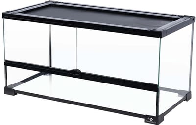 Terra Della Terrarium glas 60 x 30 x 30cm met waterdichte bodem en ventilatierooster