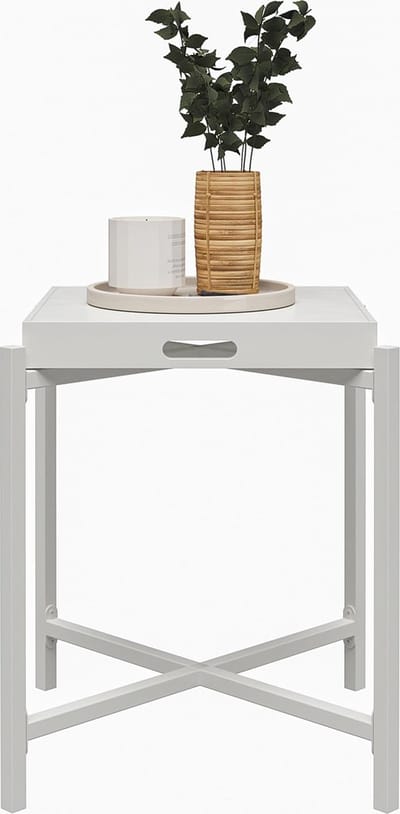 Poly-Endtable - Wit MDF