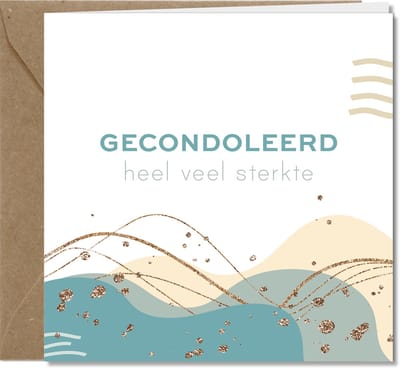 Tallies Cards - Gecondoleerd heel veel sterkte - abstract