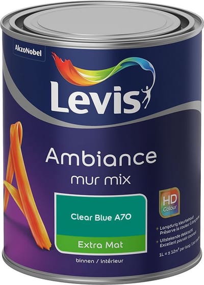Levis - Ambiance Mur Extra Mat Mix - Clear Blue A70 - Mengverf - 1 L