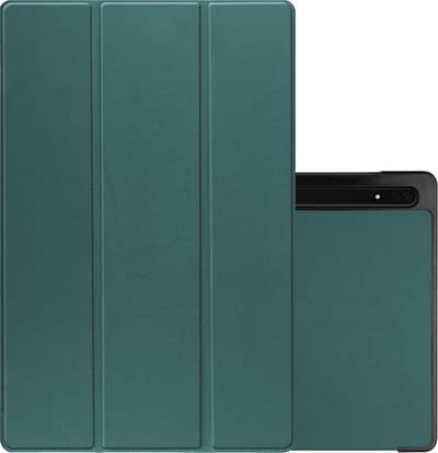 Hoesje Geschikt voor Samsung Galaxy Tab S10 Ultra Hoesje Case Hard Cover Hoes Book Case Met Uitsparing Geschikt voor S Pen - Donkergroen