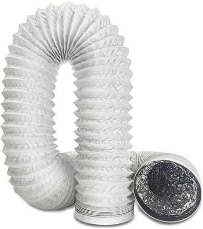 Afvoerslang - Ventilatieslang - Luchtcirculatie - Flexibel en Duurzaam - 6 meter - Wit
