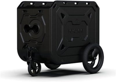 Fietskar Huisdier Opbergbox - Draagbare Aanhanger - Outdoor Avonturen - Veelzijdig Ontwerp - 128L - Zwart