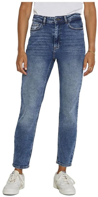 Noisy may Jeans Nmmoni Hw Straght Ank Jeans Az221db 27022745 Dark Blue Denim Dames Maat - W29 X L30