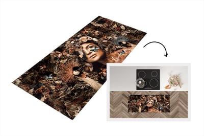 Keukenloper - Loper keuken - Vrouw - Luxe - Dieren - 120x50 cm - Keukenloper vinyl
