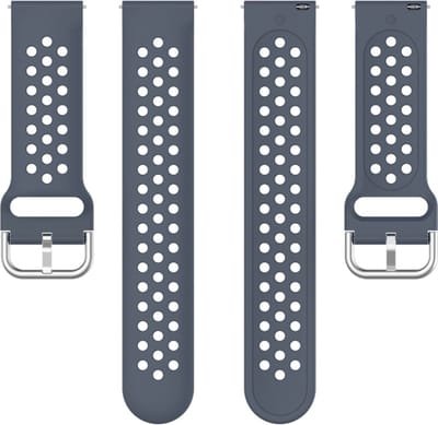 Siliconen bandje - geschikt voor Fitbit Versa / Versa 2 - donkergrijs