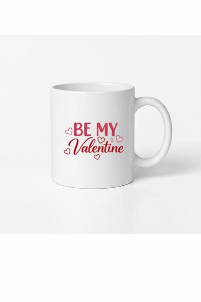 Be My Valentine" Mok | Valentijnscadeau | Liefdes Beker met Hartjes