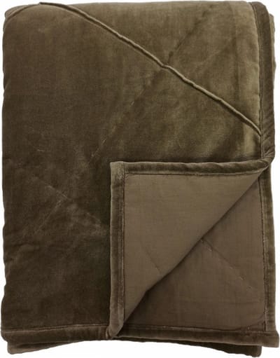 Velvet Pintuck Quilted Lt Taup Throw -130 X 170