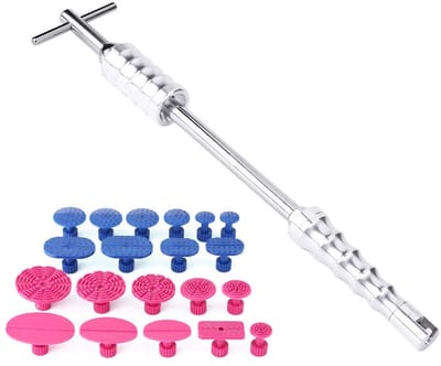 Store_7 - Paintless Dent Repair - Hail Removal - Professionele T-bar Slide Hammer Set - 20 Trigger Tabs - Voor Auto en Motor - Krachtige Gereedscha...