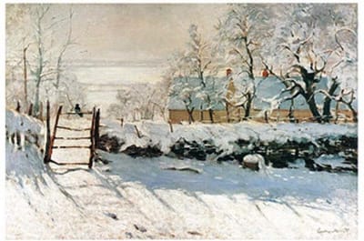 Kunstdruk Claude Monet - La pie 70x50cm