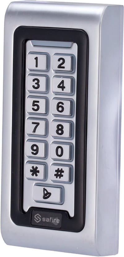 WL4 KPRO-1 stand alone toegangscontrole keypad, RFID kaartlezer, verlichting en deurbel geschikt voor buiten