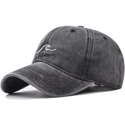 Eenvoudige Vintage Hip Hop Hoeden Voor Vrouwen Mannen Snapback Petten Golf Rimpel Borduurwerk Baseballpet Effen Kleur Gewassen Katoen Dad Hoeden Adjustable gray